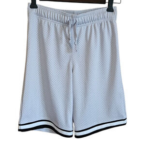 OshKosh B'gosh Boys Size 10 Grey Mesh Athletic Basketball Shorts Striped Hem